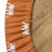 Ebern Designs Crown Fitted Round Tablecloth Burnt Orange and White-1926401712