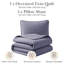 Ensemble de courtepointe Southshore Essentials de Southshore Fine Linens, en denim, en microfibre doublement brossée, avec une couette légère brodée surdimensionnée et une taie d'oreiller standard, pour lit simple/simple XL.-65573754-40261341