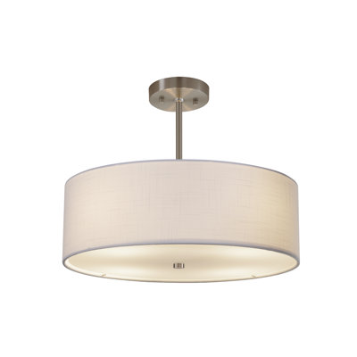 Luminaire suspendu tambour simple à 3 lumières Wambaw