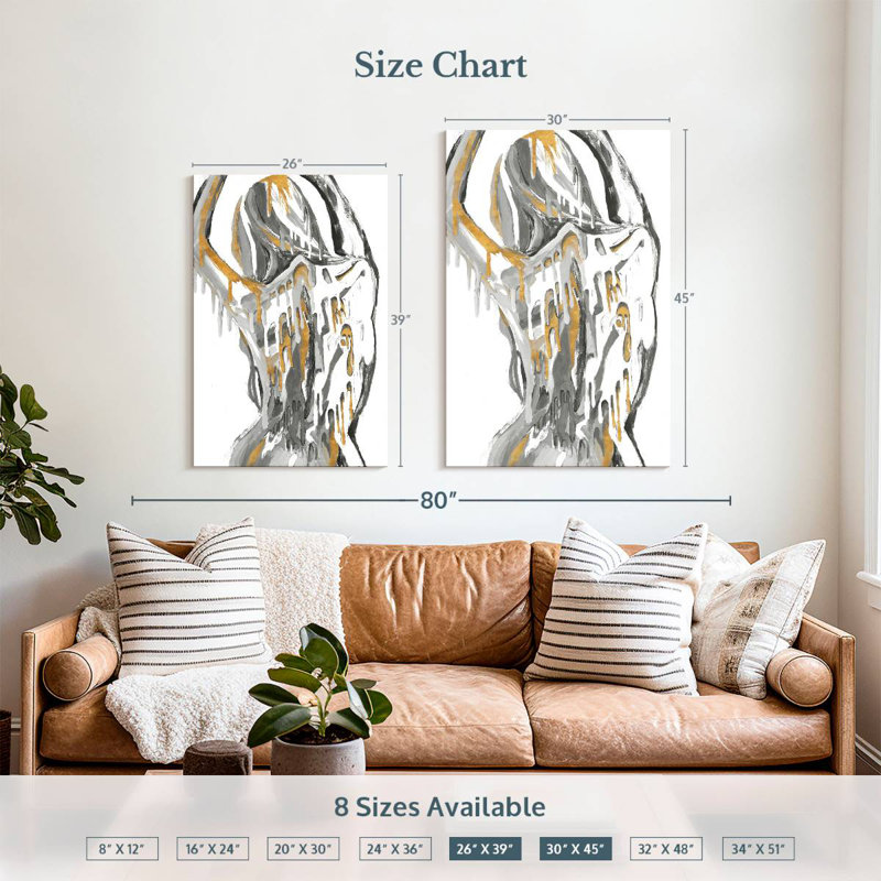 Leisha Golden Woman, 39" H x 26" W