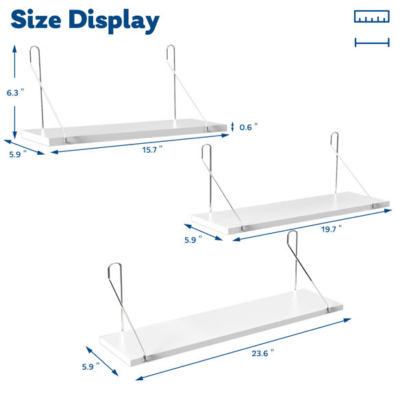 Ivy Bronx Cresencio Bathroom Wall Shelves Glass Bathroom Shelf