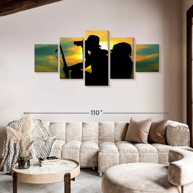 Hunter Scouting, 42" H x 92" W