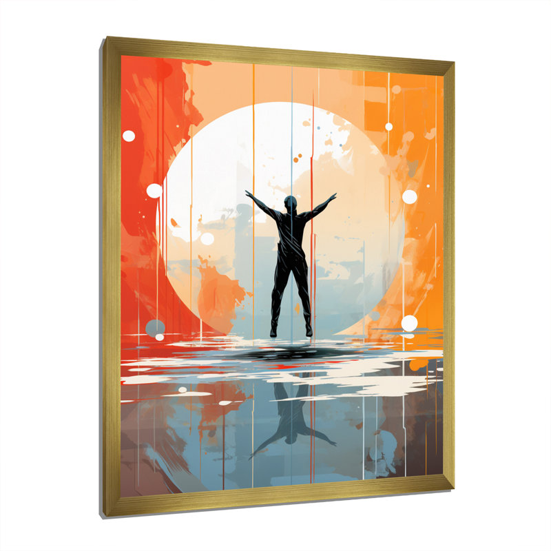 «Minimalisme Yoga Inner Balance III», reproduction d'art sur toile, H 20 po x l 12 po x P 1 po, Or
