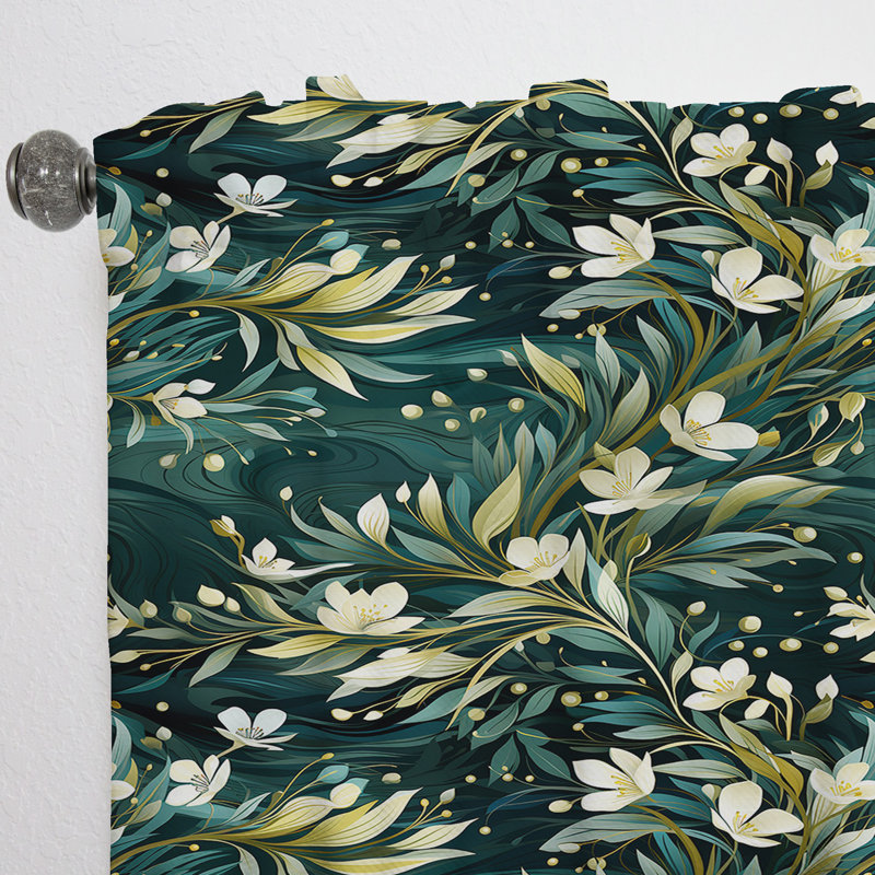 Mangrove Serenity Tropical Motif I - Rideau floral - Rideau floral obscurcissant - 1 panneau, L 52 po x L 90 po