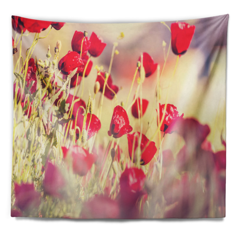 Tapisserie de fleurs sur fond floral, H 32 po x l 39 po