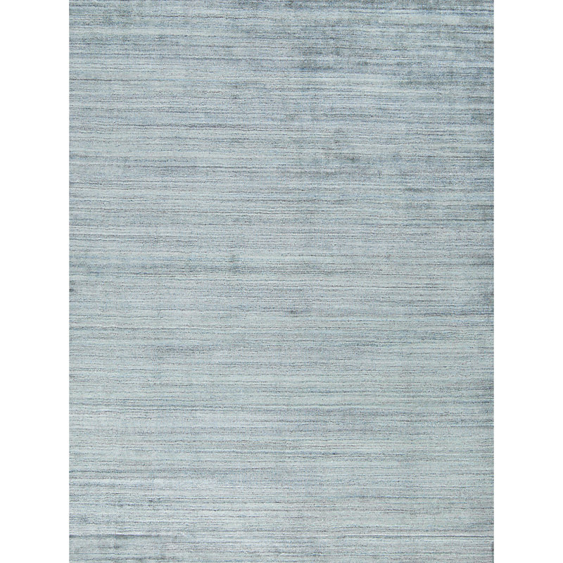 Tapis bleu clair et argent noué à la main de haute qualité, Rectangle 9 pi x 12 pi