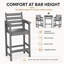Ensemble de 3 chaises de bar et table Adirondack d'extérieur, ensemble de bar de patio en PEHD toutes saisons-1649983787
