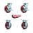 4 Piece Polyurethane on Aluminum Caster Set