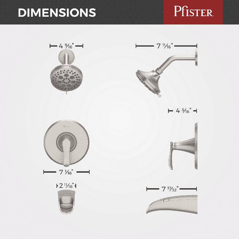 Jaida Tub and Shower Faucet with Rough-in Valve, Spot Defense Brushed Nickel