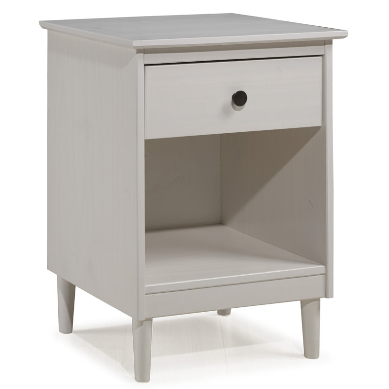 Decimus 46 cm W Bedside Table, White