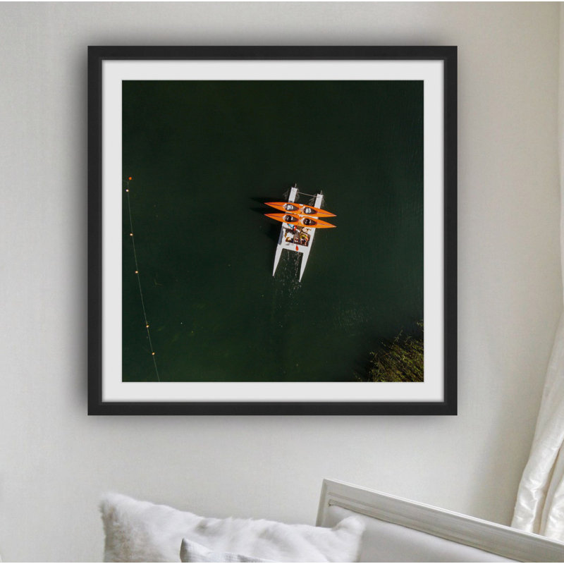 « orange kayaks », impression encadrée, H 12 po x l 12 po