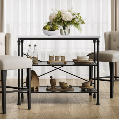 FAIRMONT MARBLE EFFECT CONSOLE TABLE