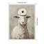 Impression sur toile encadrée, "Papier hygiénique sur une tête de mouton" par The Creative Bunch Studio