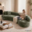 Canapé d'angle moderne et luxueux de 114 pouces avec coussins, aucun assemblage requis-1202595593
