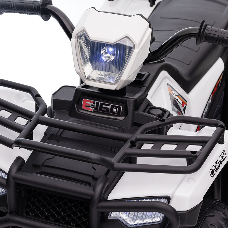 Goodloe Isabelle & Max 12V Electric Car for Kids Battery Powered Quad Bike Ages 3-5, White