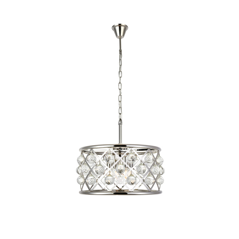 Swinney 4 - Light Drum Chandelier, Polished Nickel