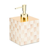 Mocha Check Glass Soap Pump