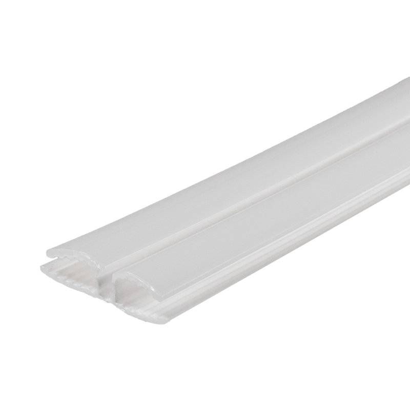 Charnière de panneau en polypropylène blanc de 1/4 po Outwater - longueurs de 72 po - paquet de 10 - bande de charnière en plastique flexible pour meubles, armoires et panneaux de présentation