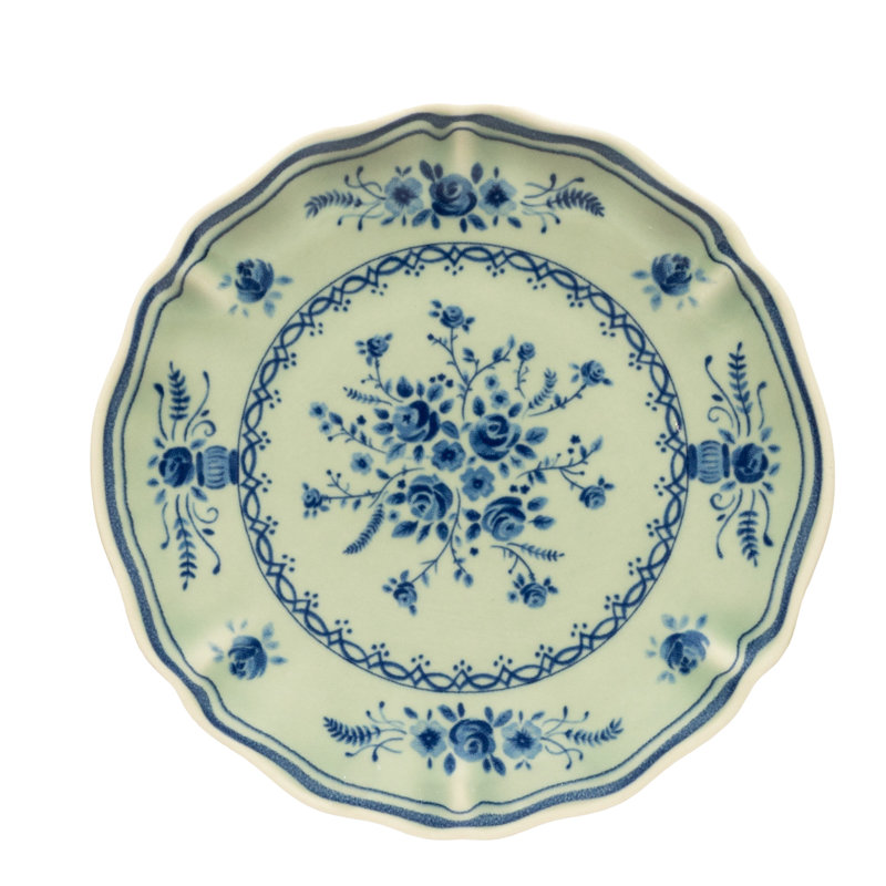 Vila Appetizer Plates, Blue/Olive