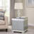 Hymir Glam Square End Table with Mirrored Glass Top in Faux Round Crystals