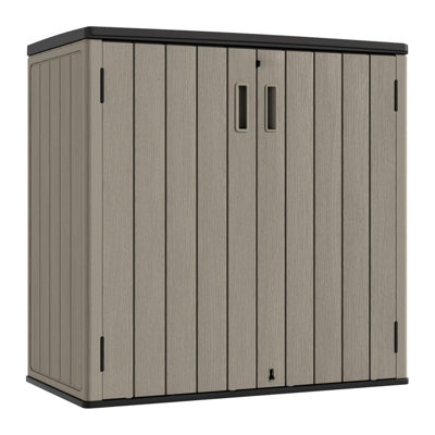 Decksplore 280 Gallons Double-Door Vertical Resin Storage Cabinet with Floor