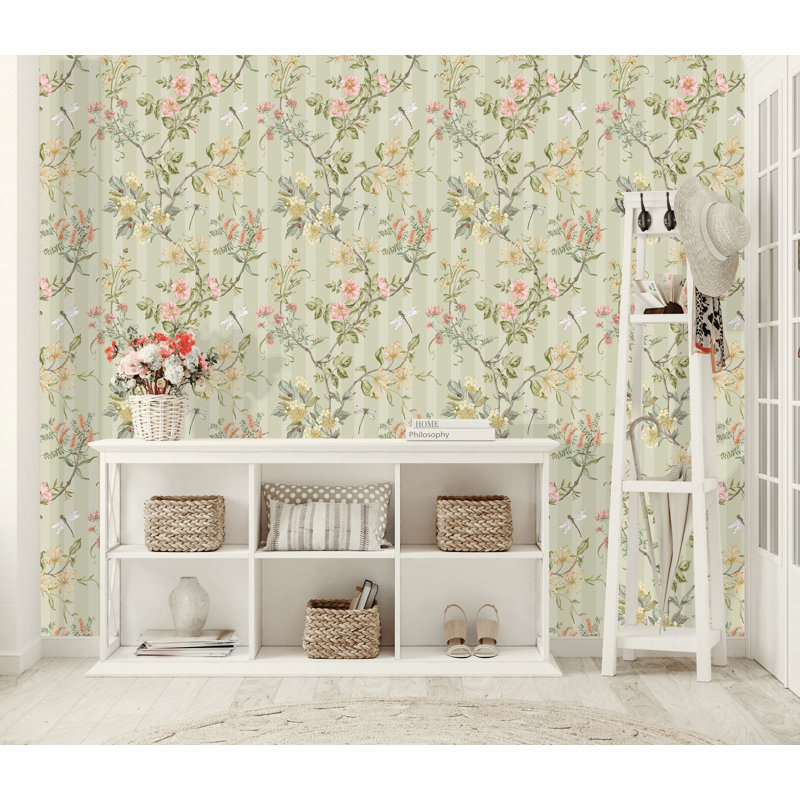 Papier peint texturé non tissé Spring Meadow Pi., Vert