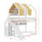 Full Size House Bed With Canopy, Slide & Built-In Bookshelves-839331193
