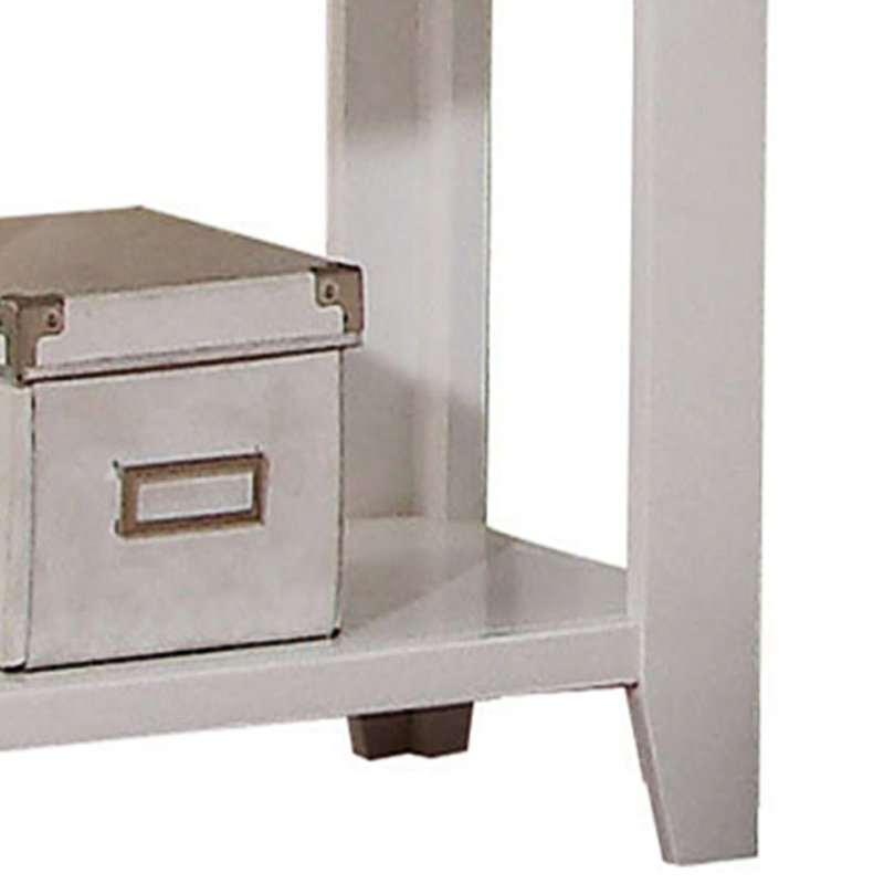 Table de chevet blanche avec tiroir pratique et tablette inférieure pour la grâce
