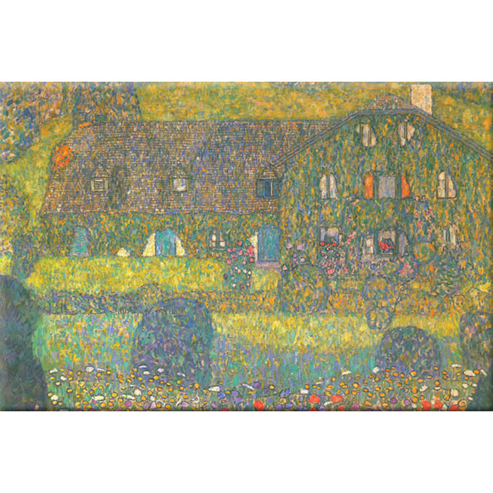 «House in Attersee» par Gustav Klimt, reproduction d'art, H 44 po x l 66 po x P 1,5 po
