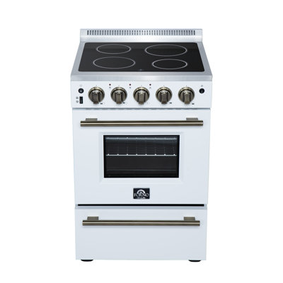 Cuisinière électrique autoportante 24 po Loiano, 6 000 W, 2,3 pieds cubes avec tiroir de rangement