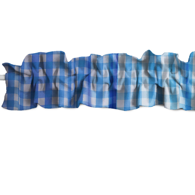 Cantonnière Gingham, L 58 po x L 5 po, Turquoise