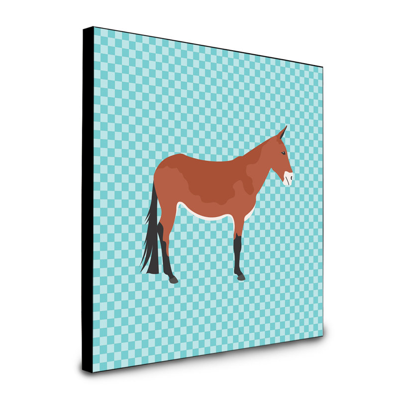 Panneau mural mule art Favore, bleu
