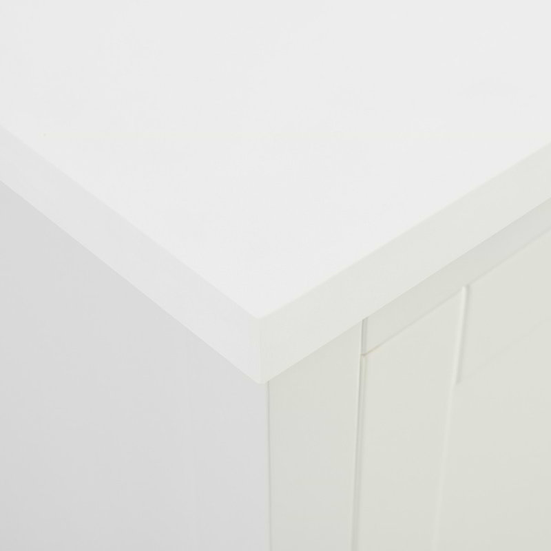 Sheraton 36" Freestanding Standard Single Bathroom Vanity with Top, White, Brushed Nickel