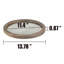 Plateau de service rond en bois Tipton
