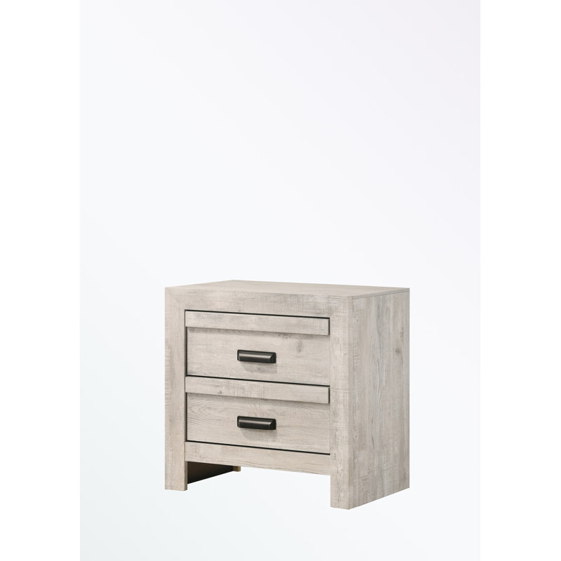 Table de chevet avec deux tiroirs de rangement