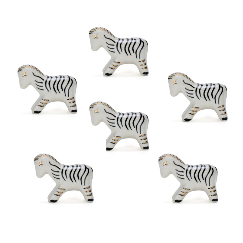 Paquet de 5 boutons surdimensionnés Zebra Bennett