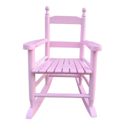 Chaise berçante rose pour - Construction en bois massif massif Utilisation intérieure et extérieure Dossier confortable Capacité de 110 lb Option d'assise facile à assembler