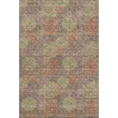 Premium Machine Washable Prisco Brown Rug