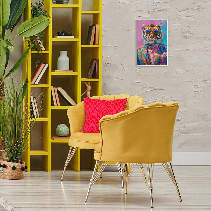 Lumineux plaque de tigre de style tropical, design par LSR Design Studio, H 15 po x l 10 po