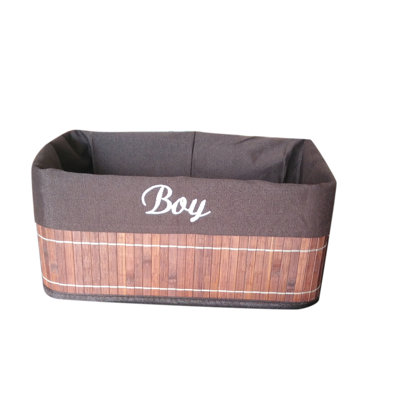 Panier à linge en bambou carré en osier