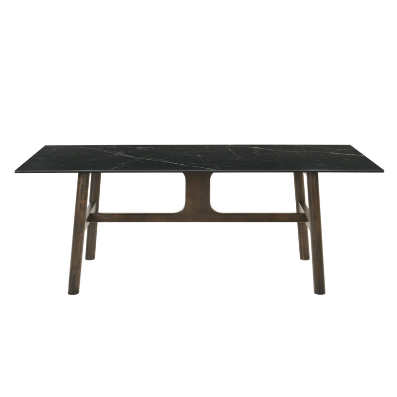 Destin Ceramic & Walnut Finish Dining Table