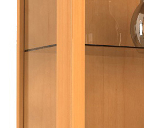 Lumo Display Cabinet, Light Brown, Yes, 90cm H x 59cm W x 18cm D