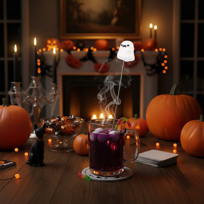 Halloween Decorations Halloween-Themed Kitchen Bar Mixing Spoon 304 Stainless Steel Stirrer Beverage Mixing Spoon