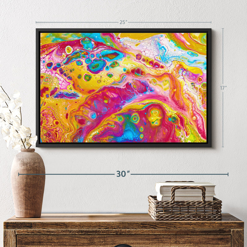 Marbre fluide, impression sur toile abstraite, H 17 po x l 25 po