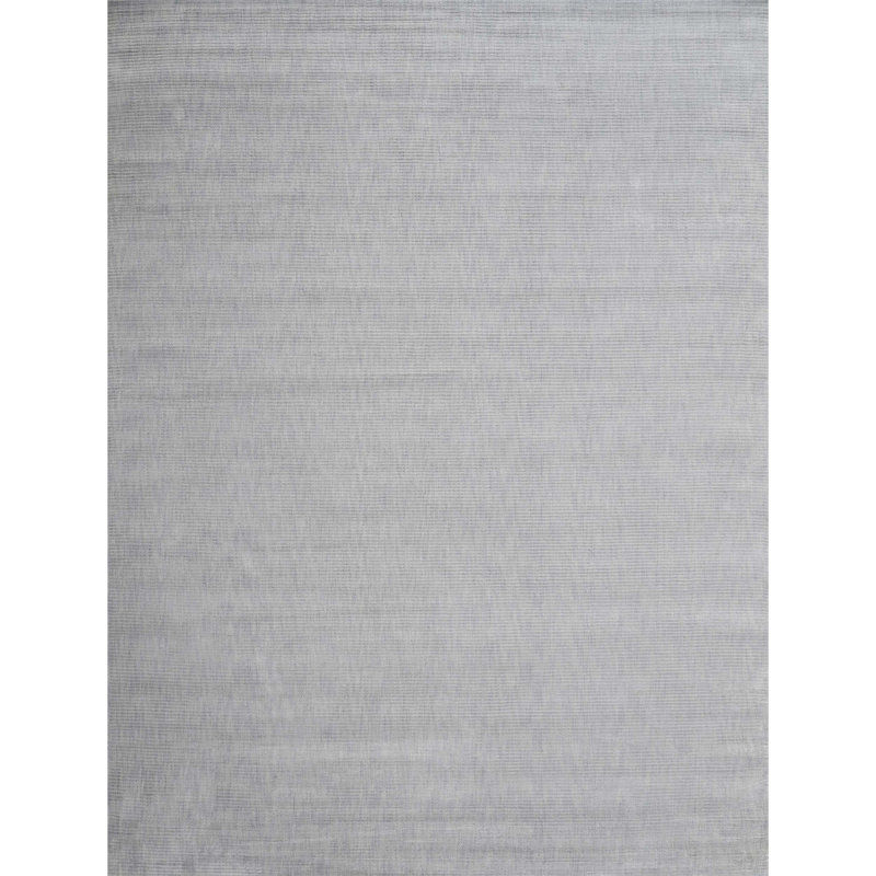 Silk Area Rug in Silver, Rectangle 8' x 10'
