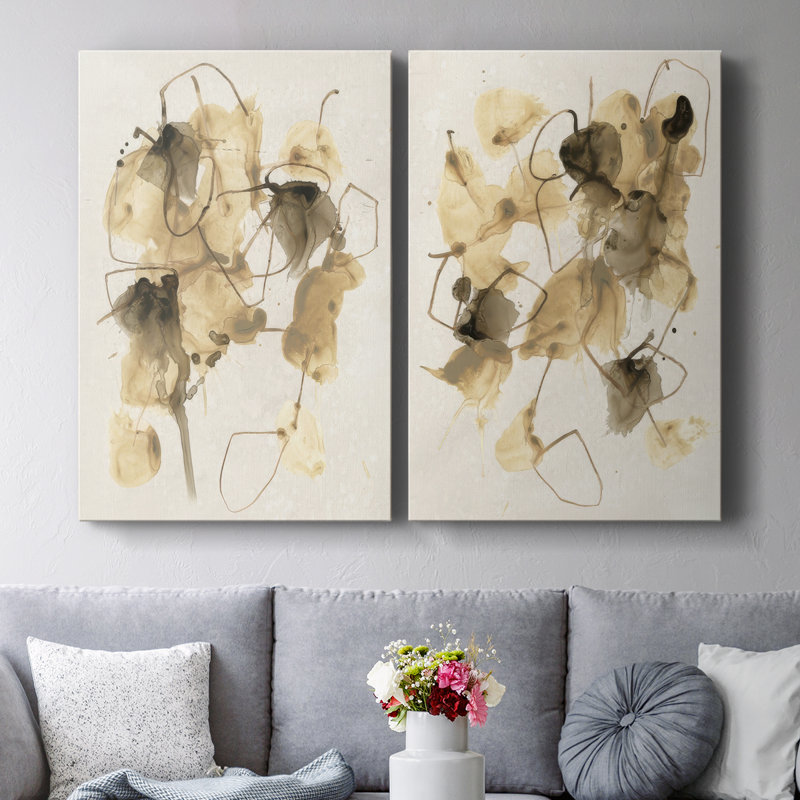 Earthtone Matrix I-Premium Gallery Wrapped Canvas -Ready to Hang, 18" H x 24" W