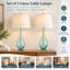 Ensemble de 2 lampes de table en verre 30 pouces Coastal Aqua