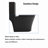Elongated One Piece Toilet Dual Flush 1.1/1.6 GPF Water Saving Comfort Seat Height, Map 1000G-122371733