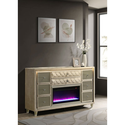 Commode chambre à 8 tiroirs DEL