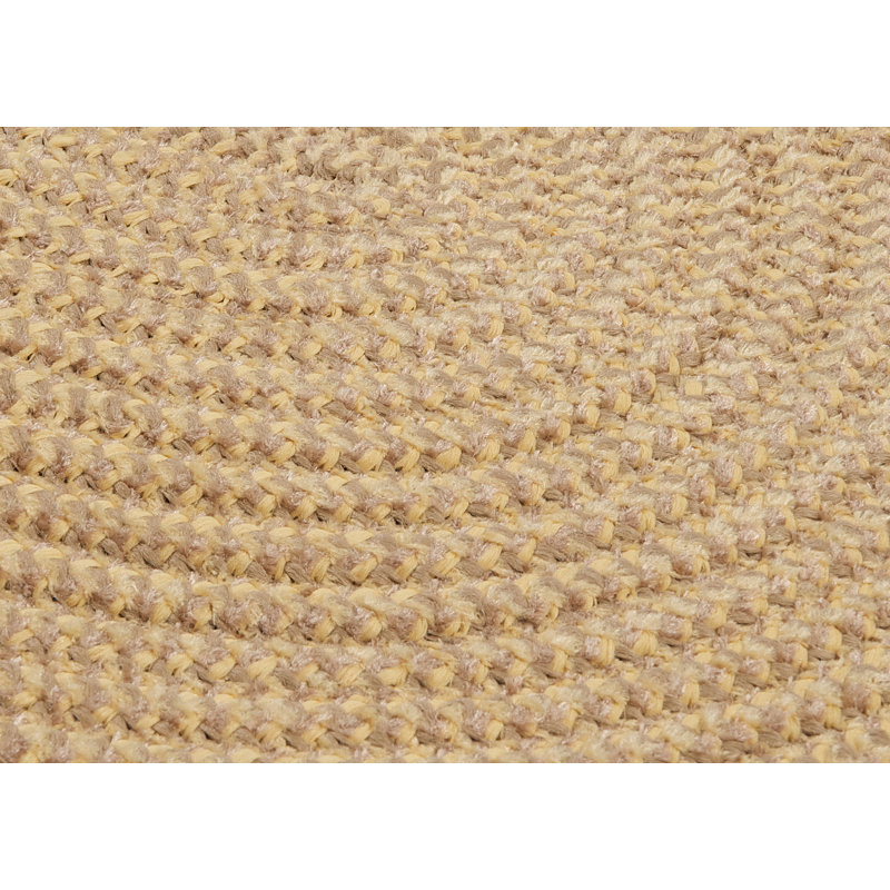 Tapis réversible Randleswood - jaune pâle, Ovale 4 pi x 6 pi